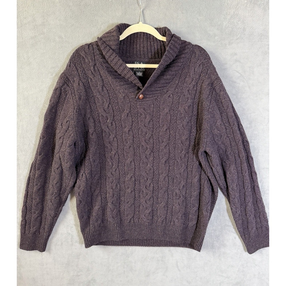 Jos. A. Bank Executive Collection Men's Lambswool KnitSweater Large Shawl Collar